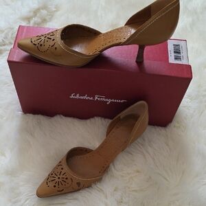 Salvatore Ferragamo Brown Leather Heels